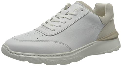 Clarks Herren Sprintlitelace Sneaker, White Combi Leather, 44.5 EU von Clarks