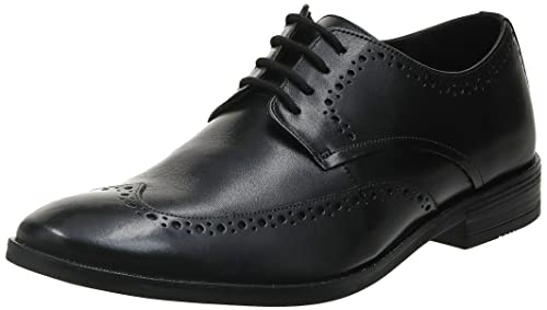 Clarks Herren Stanford Limit Derbys, Schwarz (Black Leather) von Clarks