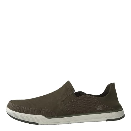 Clarks Herren Step Isle Row Slipper, Grün (Olive Canvas), 41 EU von Clarks