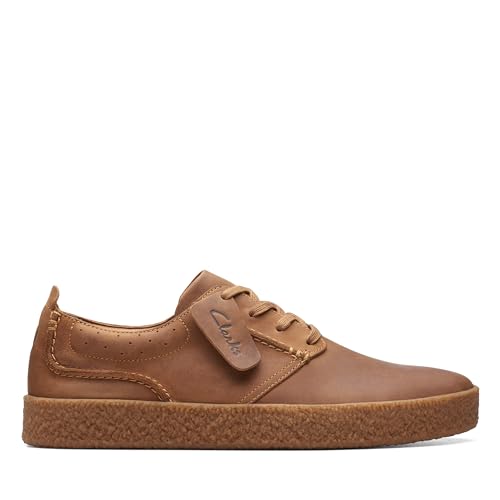 Clarks Herren StreethillLace Sneaker, Dark Tan Lea, 40 EU von Clarks