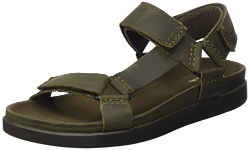 Clarks Herren Sunder Range Sandal, Dark Olive Lea, 40 EU von Clarks