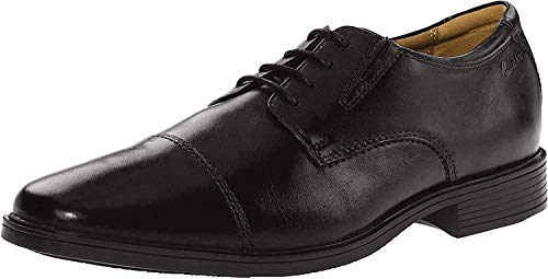 Clarks Herren Tilden Cap Derbys, Schwarz (Black Leather), 39.5 EU von Clarks