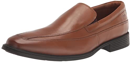 Clarks Herren Kippfrei Slipper, Dunkelbraunes Leder, 40 EU von Clarks