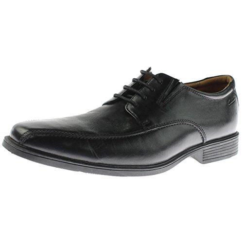 Clarks Herren Tilden Walk Oxford, Schwarz Leder, 46 EU Weit von Clarks