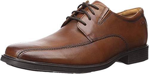 Clarks Herren Tilden Walk Oxford-Schuh, Dunkelbraunes Leder, 44 EU Weit von Clarks