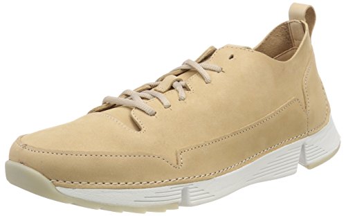 Clarks Herren Tri Spark Sneaker, Beige (Nude Nubuck) von Clarks