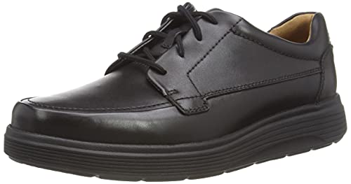 Clarks Herren Un Abode Ease Derbys, Black Leather, 42.5 EU von Clarks