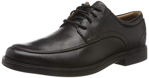 Clarks Herren Un Aldric Park Derbys, Schwarz (Black Leather), 39.5 EU Weit von Clarks