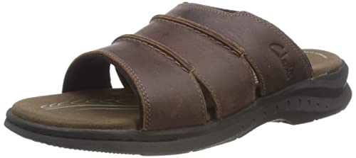 Clarks Herren Walkford Easy Sandal, Brown Tumb, 42 EU von Clarks