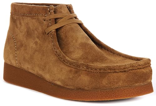 Clarks Herren Wallabee Evo Boot Suede Dark Sand Stiefel 46 EU von Clarks