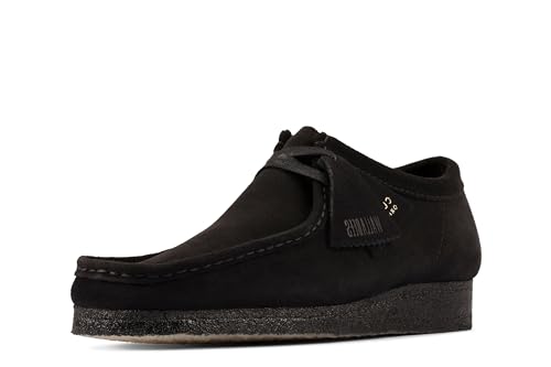 Clarks Herren Wallabee Oxford, Schwarzes Wildleder, 42 EU von Clarks