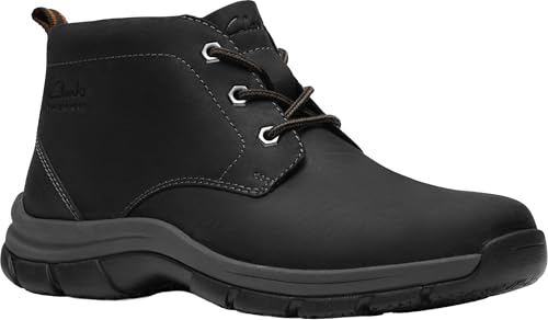 Clarks Herren Walpath Chukka Boot, Schwarz Leder, 46 EU von Clarks