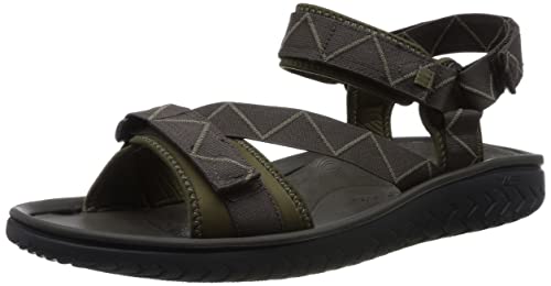 Clarks Herren Wesley Trail Sandal, Brown Combi, 42 EU von Clarks