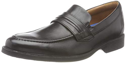 Clarks Herren Whiddon loafer Mokassin, Schwarzes Leder, 41 EU von Clarks