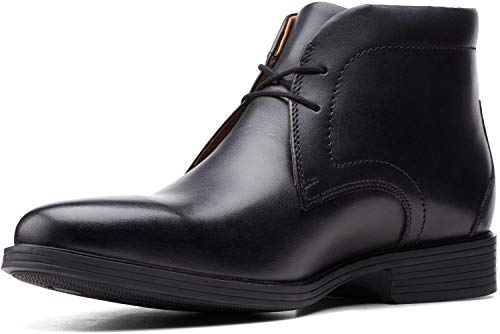 Clarks - Herren Whiddon Mid Boots, 42 EU Weit, Black von Clarks