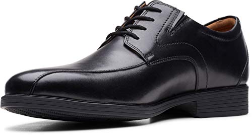 Clarks Herren Whiddon Pace Oxford, Schwarz Leder, 44.5 EU von Clarks
