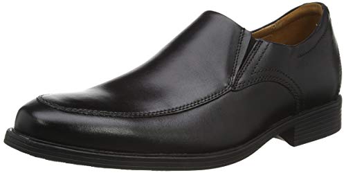 Clarks Herren Whiddon Step Slipper, Schwarzes Leder, 43 EU von Clarks