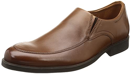 Clarks Herren Whiddon Step Slipper Dark Tan Lea von Clarks