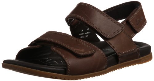 Clarks Herren Worthy Sky5 Sandalen, Braun (Dark Brown Lea), 44 EU von Clarks