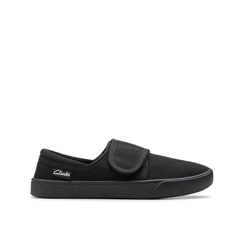 Clarks Hopper Run Kid, Unisex-Kinder, Schwarz Black Fabric, von Clarks