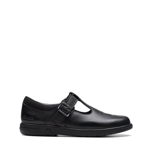 Clarks Jazzy Tap K. Ballerinas, Black Leather, 28 EU von Clarks