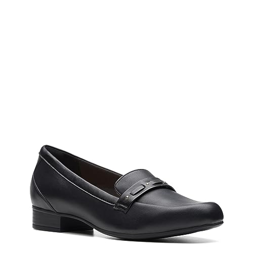 Clarks Juliet Bay Loafer für Damen, Schwarz Leder, 39 EU von Clarks