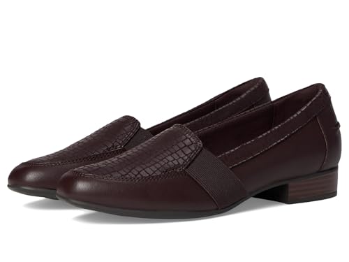 Clarks Juliet Beat Damen-Loafer, Merlot-Leder, 7 Wide von Clarks