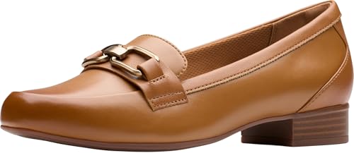 Clarks Juliet Echo Loafer für Damen, Hellbraunes Leder, 38.5 EU von Clarks