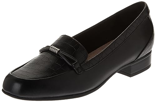 Clarks Juliet Shine Damen-Loafer, Schwarz/Krokodilhaut, 37.5 EU von Clarks