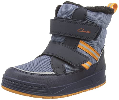 Clarks Jump K Snow Boot, Blue Combi, 28 EU von Clarks