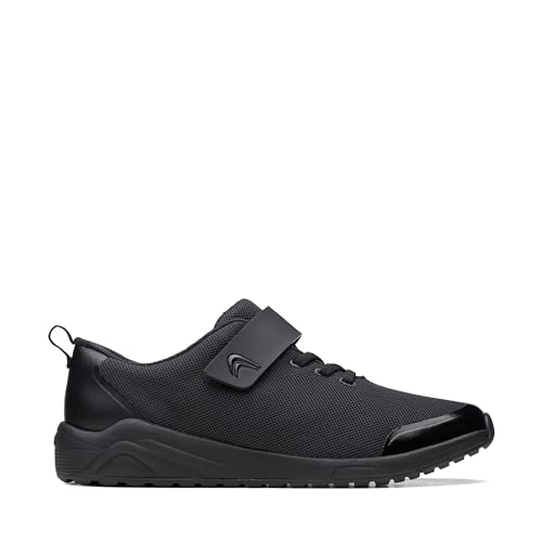 Clarks Jungen Aeon Pace Sneaker, Schwarz, 29.5 EU Weit von Clarks