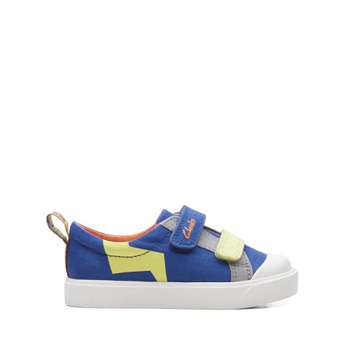 Clarks Jungen City Bright T Sneaker, Bright Blue, 20 EU Weit von Clarks