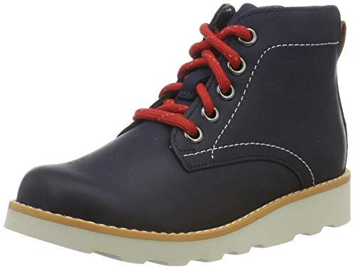 Clarks Jungen Crown Hike K Klassische Stiefel, Blau (Navy Leather Navy Leather) von Clarks