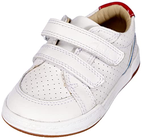 Clarks Jungen Fawn Solo K Sneaker, White Leather, 30 EU von Clarks