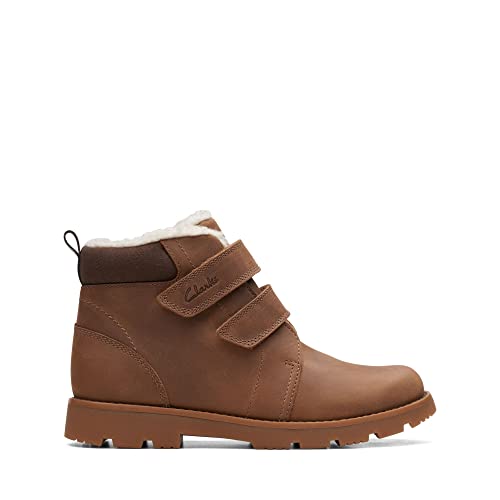 Clarks Jungen Heath Snug Combat Boot, Tan, 32.5 EU von Clarks