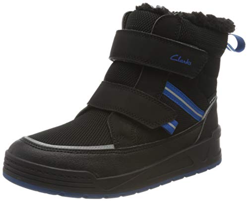 Clarks Jungen Jump K Chukka-Stiefel, Schwarz (Black), 34 EU von Clarks