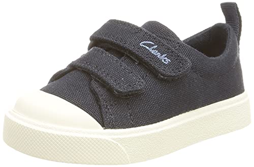 Clarks Jungen Mädchen City Bright T Sneaker, Navy, 20 EU von Clarks