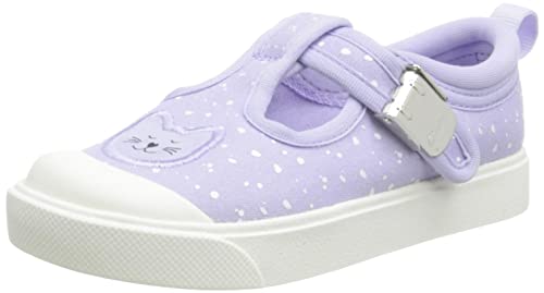 Clarks Jungen Mädchen City Dance T Sneaker, Lilac Canvas, 20 EU von Clarks