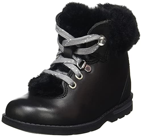 Clarks Jungen Mädchen Dabi Hiker T Schneestiefel, Schwarzes Leder, 21 EU von Clarks