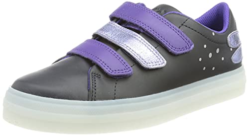 Clarks Jungen Mädchen Flare Fly K Sneaker, Schwarze Kombination, 28 EU von Clarks