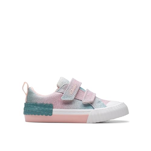 Clarks Jungen Mädchen FoxingBrill T. Sneaker, Pastel, 24 EU von Clarks