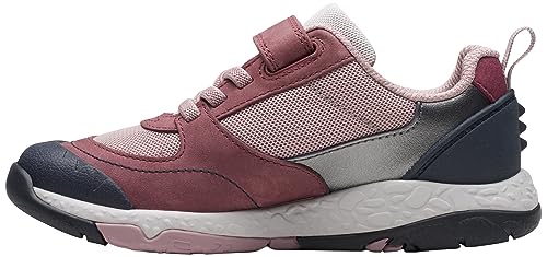 Clarks Jungen Mädchen SteggyStrideK. Sneaker, Berry Leather, 25 EU von Clarks