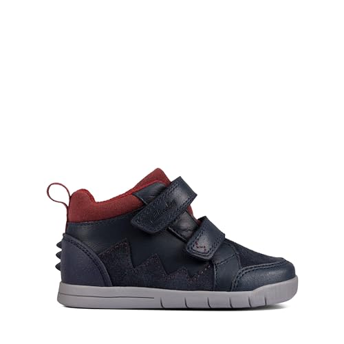Clarks Jungen Rex Park T Sneaker, Navy Leather, 25 EU Clarks Jungen Rex Park T Sneaker, Navy Leather, 25 EU von Clarks