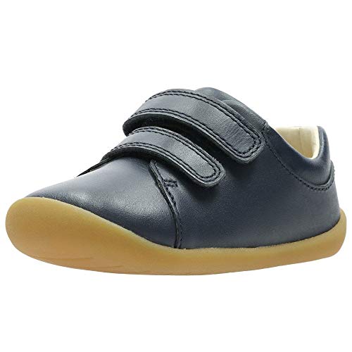 Clarks Jungen Roamer Craft T Sneaker Niedrig, Blau (Navy Leather), 21 EU von Clarks