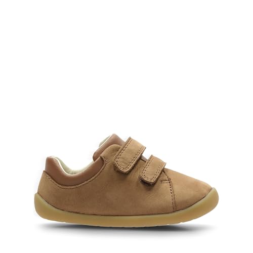 Clarks Jungen Roamer Craft T Sneaker Niedrig, Braun (Tan Leather), 18 EU von Clarks