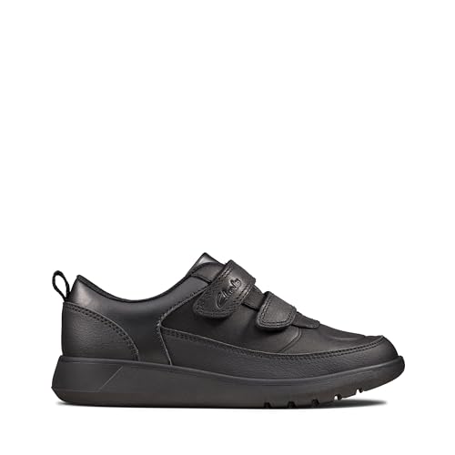 Clarks Jungen Scape Flare K Uniform-Schuh, Black, 30 EU von Clarks