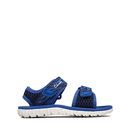 Clarks Jungen Surfing Tide T Geschlossene Sandalen, Blau Navy Combi Navy Combi, 20 EU Weit von Clarks