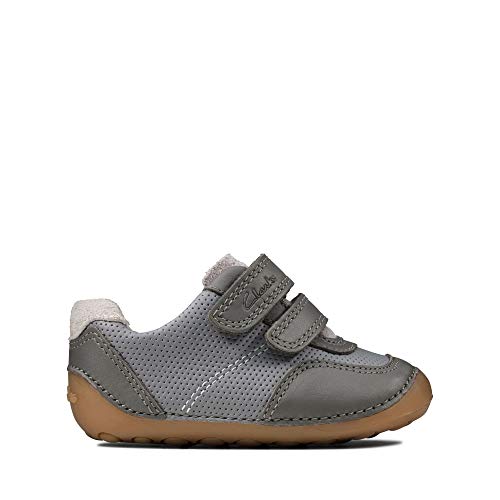 Clarks Jungen Tiny Dusk T Sneaker, Grau Grey Combi Grey Combi, 17.5 EU Weit von Clarks