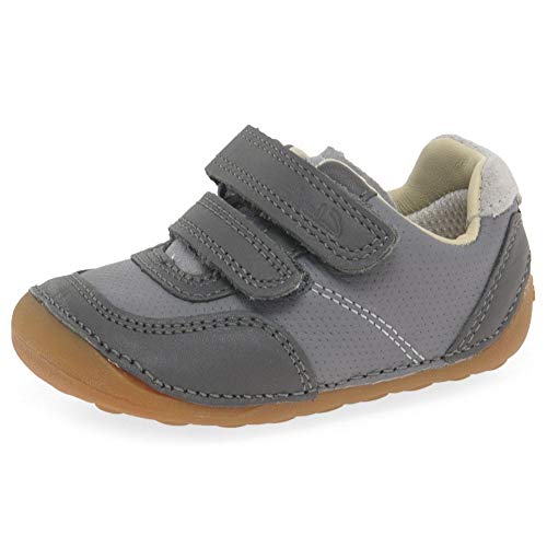 Clarks Jungen Tiny Dusk T Sneaker, Grau Grey Combi Grey Combi, 17.5 EU Weit von Clarks