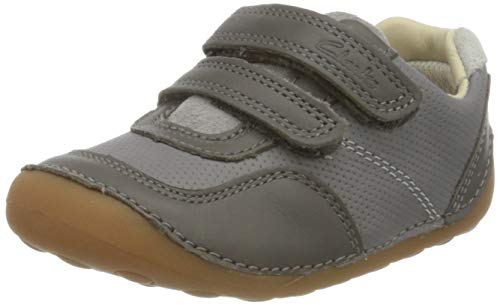 Clarks Jungen Tiny Dusk T Sneaker, Grau Grey Combi Grey Combi, 18 EU Weit von Clarks